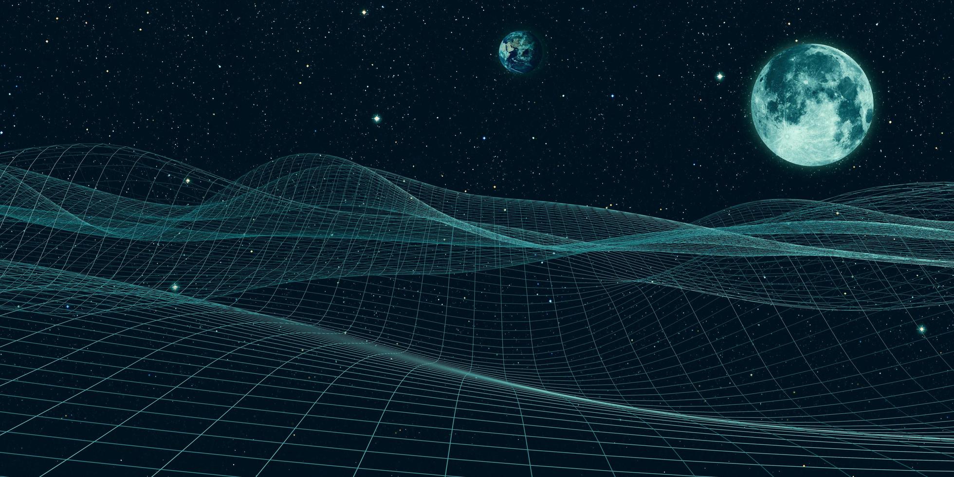 Hintergrund 3d Illustration des Universums und der Linien, der Struktur, der digitalen Verbindung foto