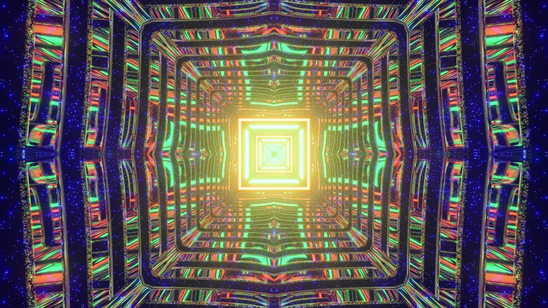 3D-Illustration des grafischen abstrakten Musters im dunklen Labyrinth foto