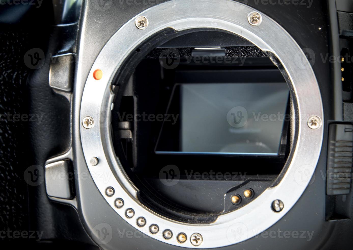 SLR-Kameragehäuse Metall-Bajonett-Objektivfassung ohne Objektiv foto