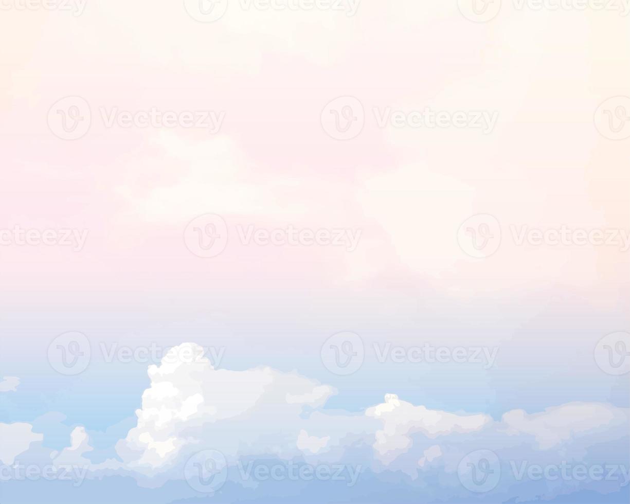 Wolken Himmel Blau Rosa Hintergrund Kunst bunt, Illustrator foto