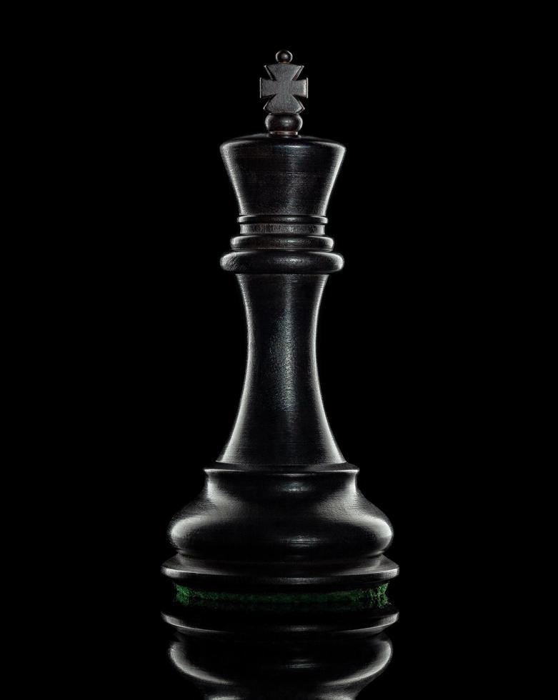 schwarze König Schachfigur foto