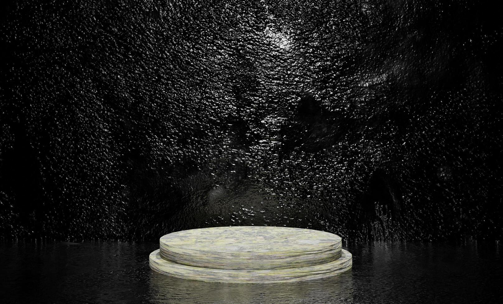 3d Podium Bühne Textur schwarz Hintergrund foto