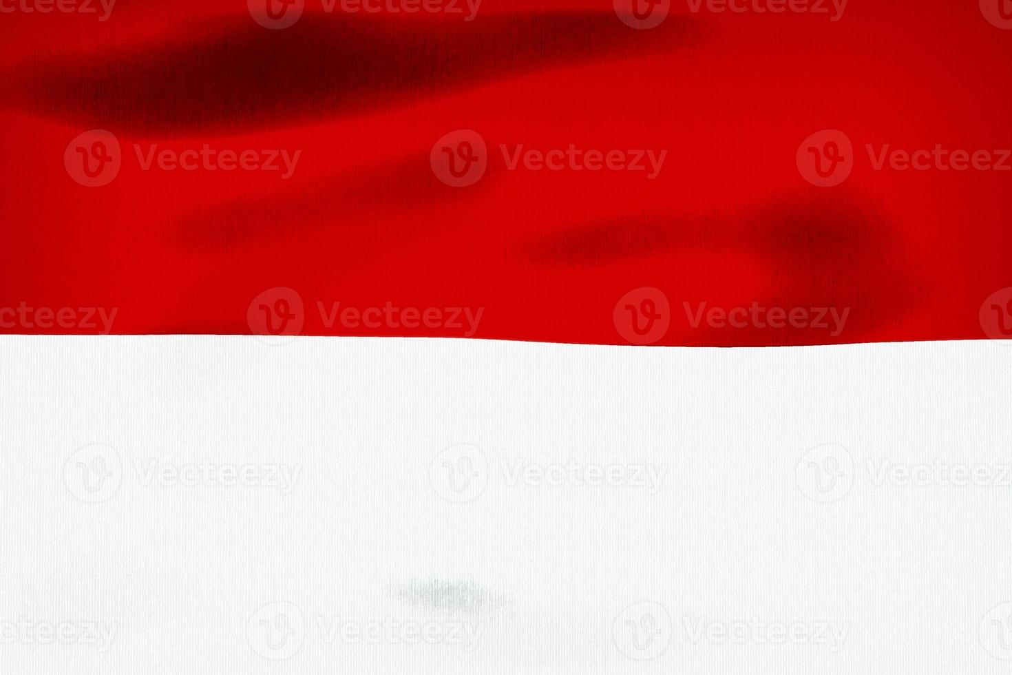 3D-Darstellung einer indonesischen Flagge - realistische wehende Stoffflagge foto