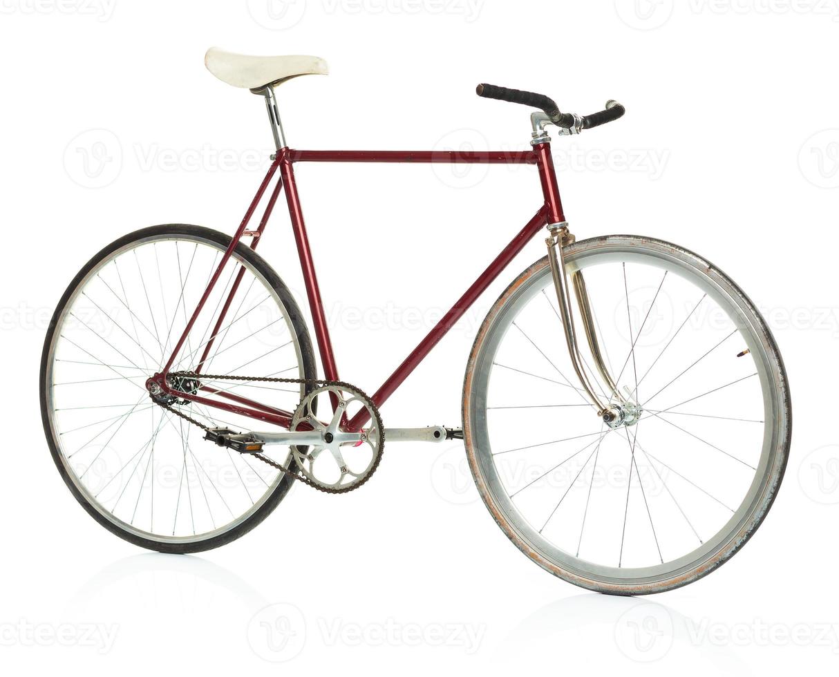 stilvoll Hipster Fahrrad isoliert auf Weiß foto