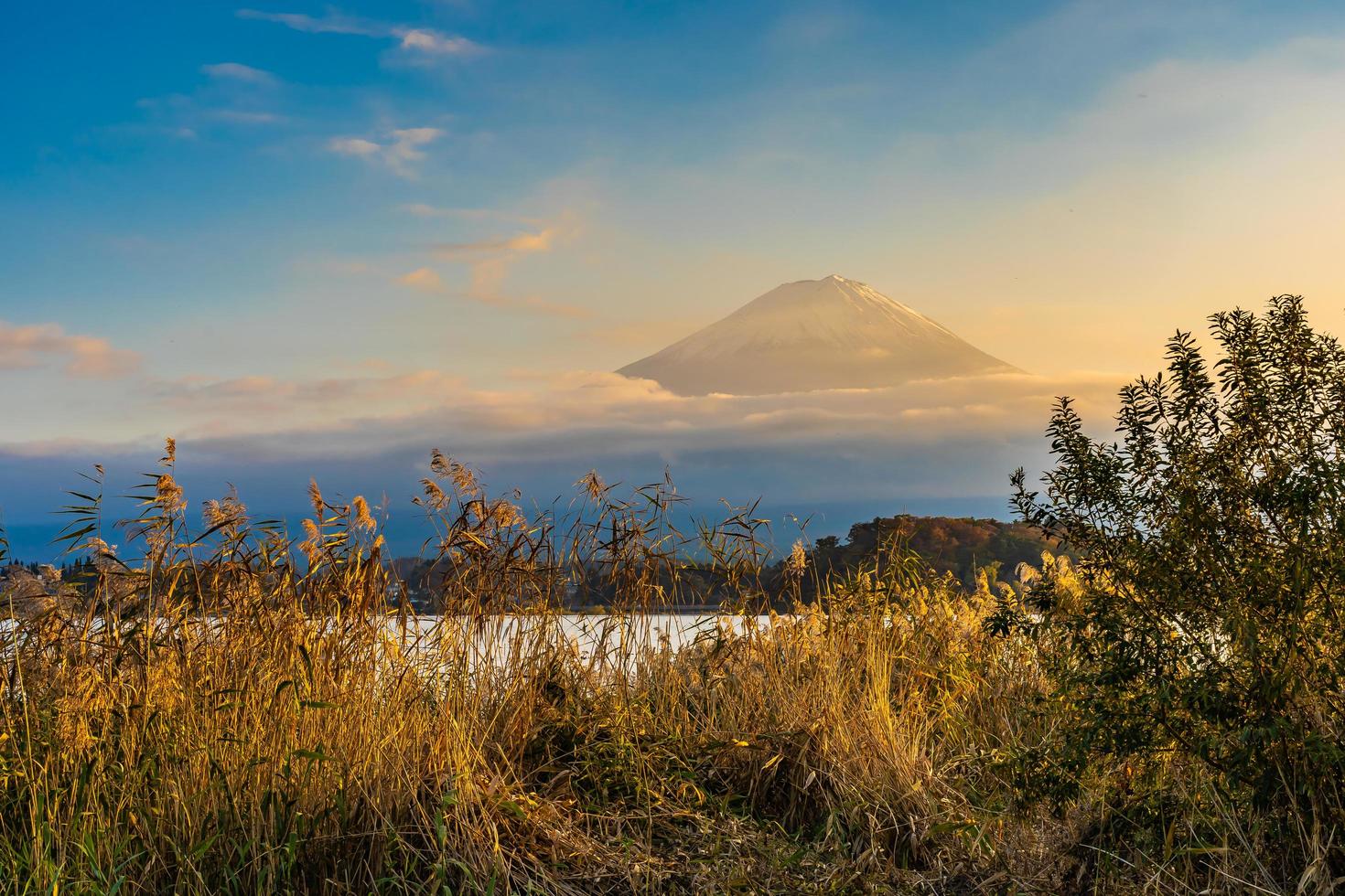 Landschaft bei mt. Fuji, Yamanashi, Japan foto