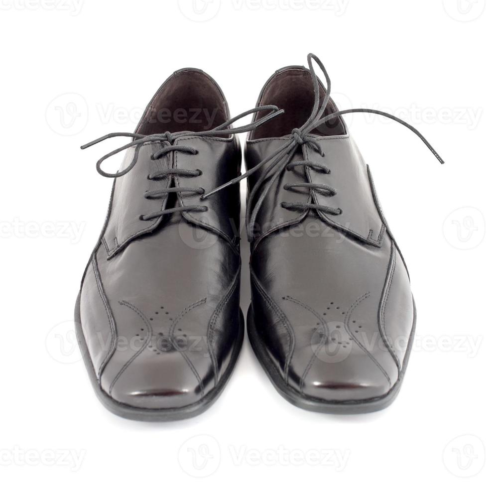 Paar von Herren schwarz Schuhe foto