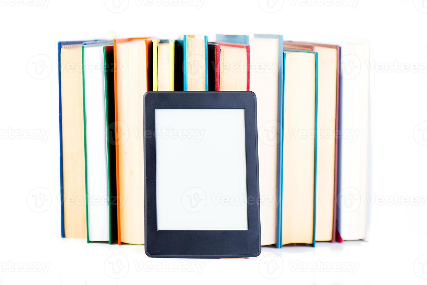 ebook lehnen Papier Bücher Konzept foto