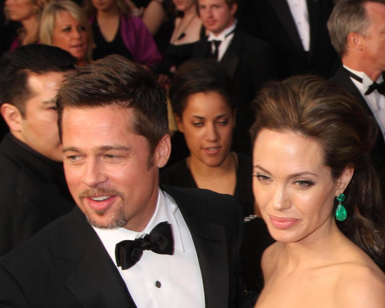 Brad Pitt angelina Spaß ankommen beim das 81. Akademie Auszeichnungen beim das Kodak Theater im los Engel ca. im Februar 22 20092009 foto