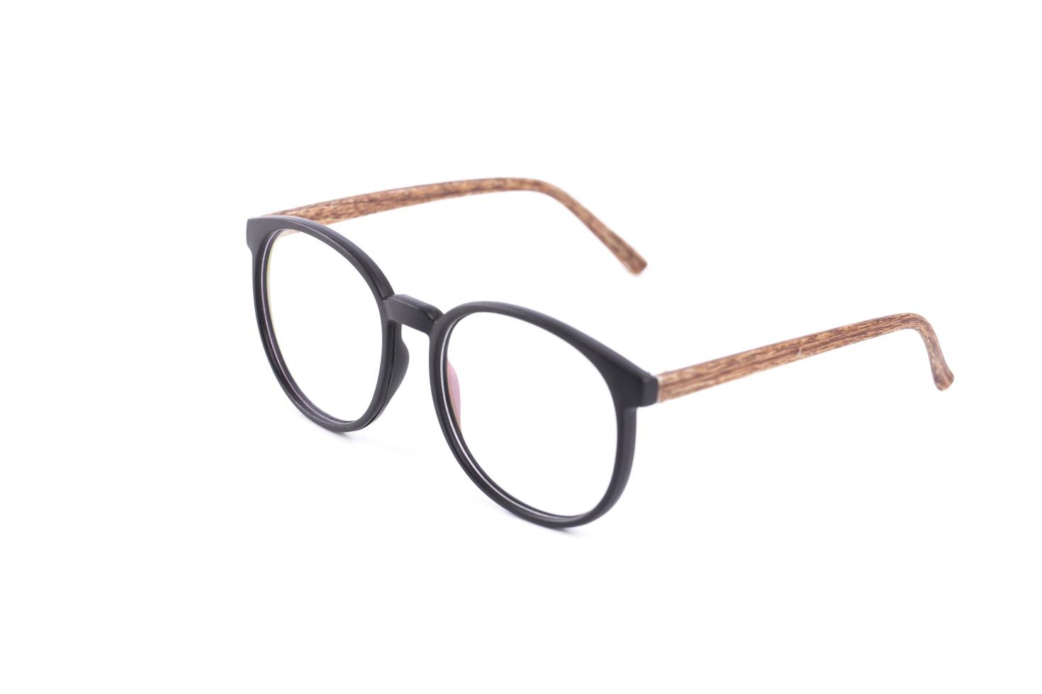 Holz und schwarze Brille foto