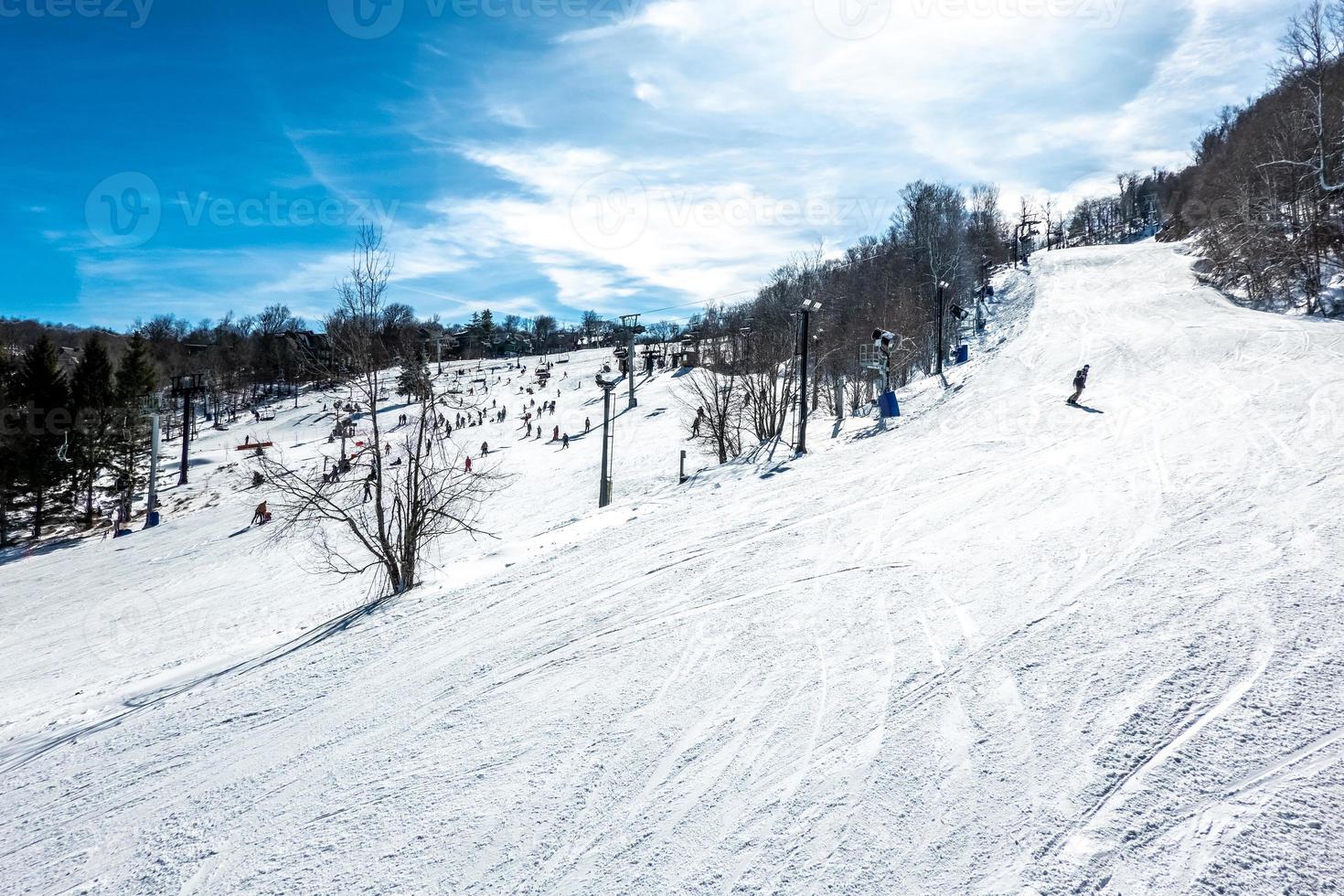 Winter und Schnee Landschaft in der Nähe von Buche Berg Norden Carolina foto