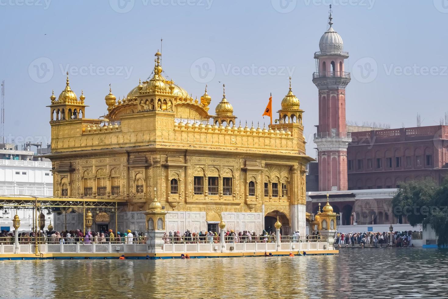 schön Aussicht von golden Tempel - - Harmandir sahib im Amritsar, Punjab, Indien, berühmt indisch Sikh Wahrzeichen, golden Tempel, das Main Heiligtum von sikhs im Amritsar, Indien foto