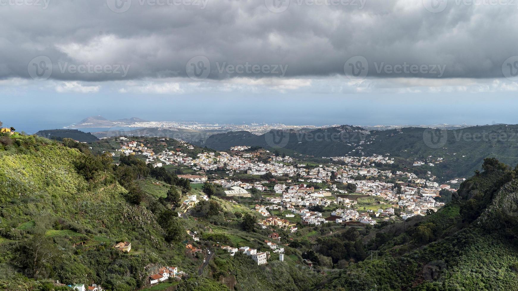 Blick auf das Tal von Teror in Gran Canaria foto