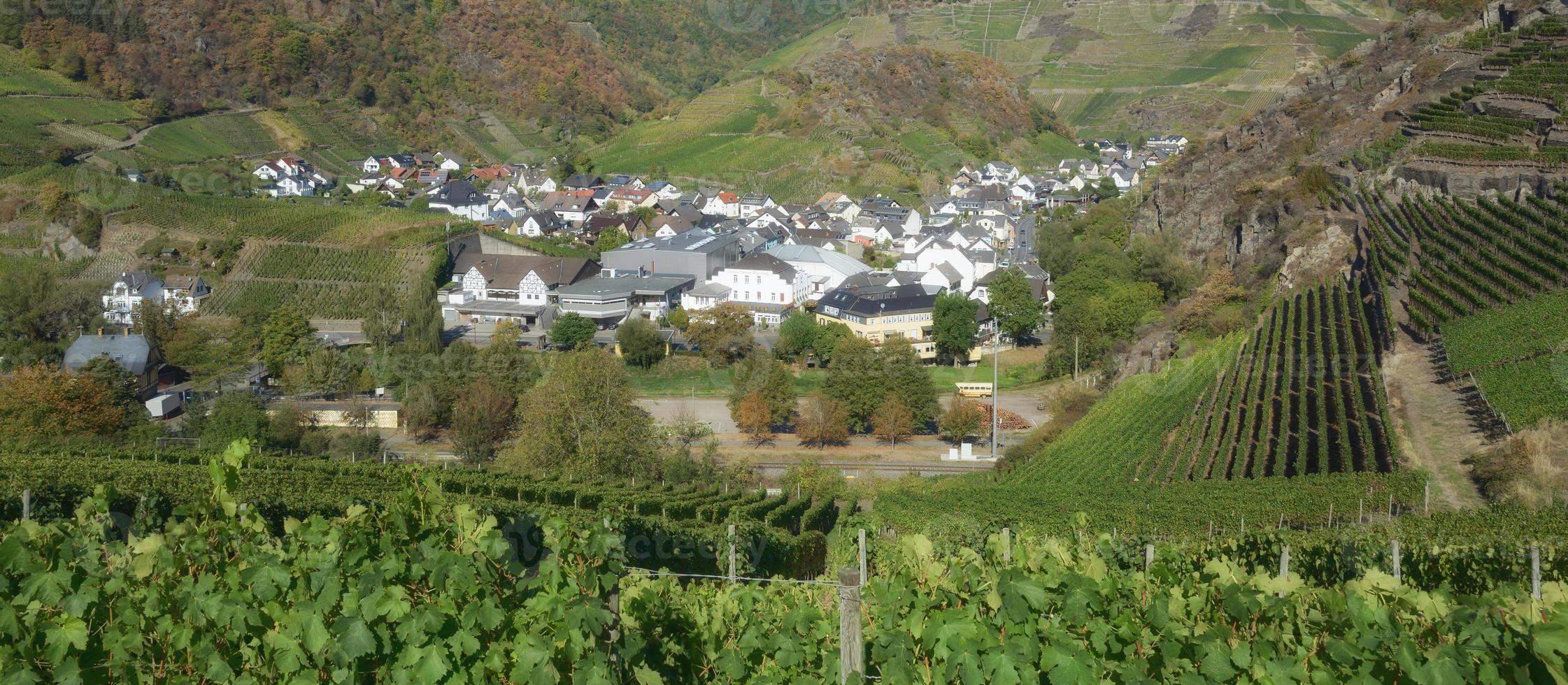 Wein Dorf von mayschoss Vor das Flut 2021, ahrtal, rheinland-pfalz, deutschland foto