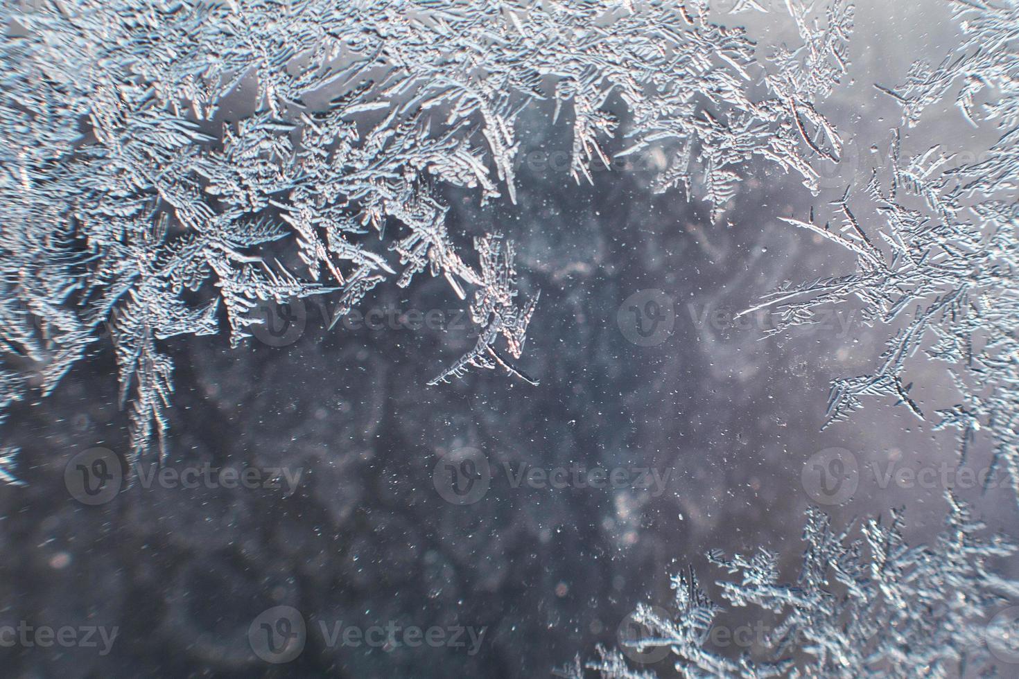 Schnee Muster auf das Glas von Frost foto