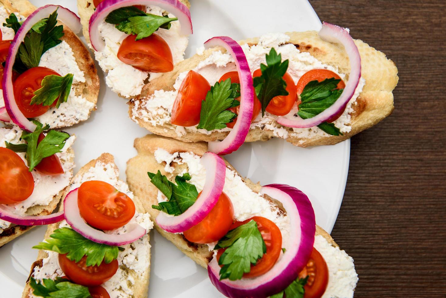 Bruschetta mit Tomaten foto