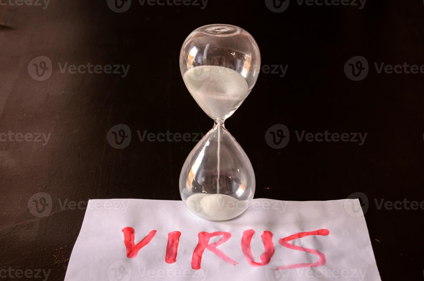 Virus auf Papier geschrieben foto