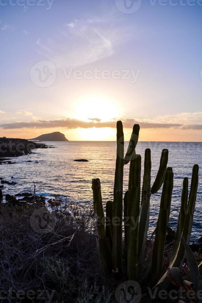 Sonnenuntergang über dem Meer foto