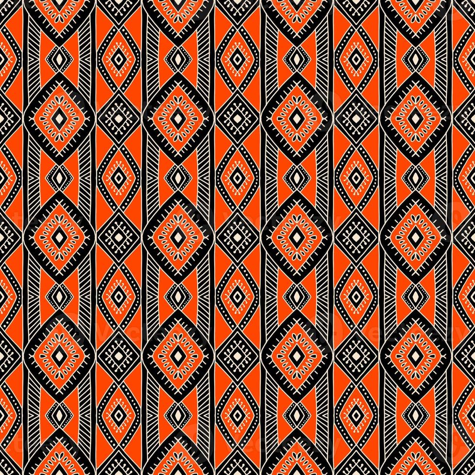 ethnisch Ikat Muster geometrisch einheimisch Stammes- Boho Motiv aztekisch Textil- Stoff Teppich Mandalas afrikanisch amerikanisch Indien Blume foto