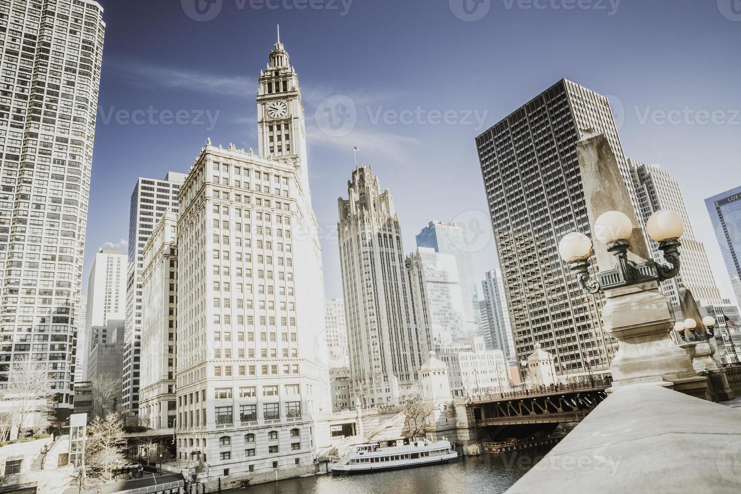 Gebäude und die Architektur im Innenstadt Chicago. foto