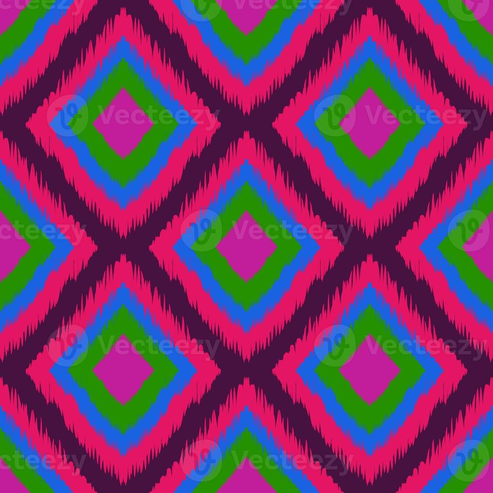 Ikat geometrisch Folklore Ornament. Stammes- ethnisch Textur. nahtlos gestreift Muster im aztekisch Stil. Zahl Stammes- Stickerei. indisch, skandinavisch, Gyp sy, Mexikaner, Volk Muster.ikat Muster. foto