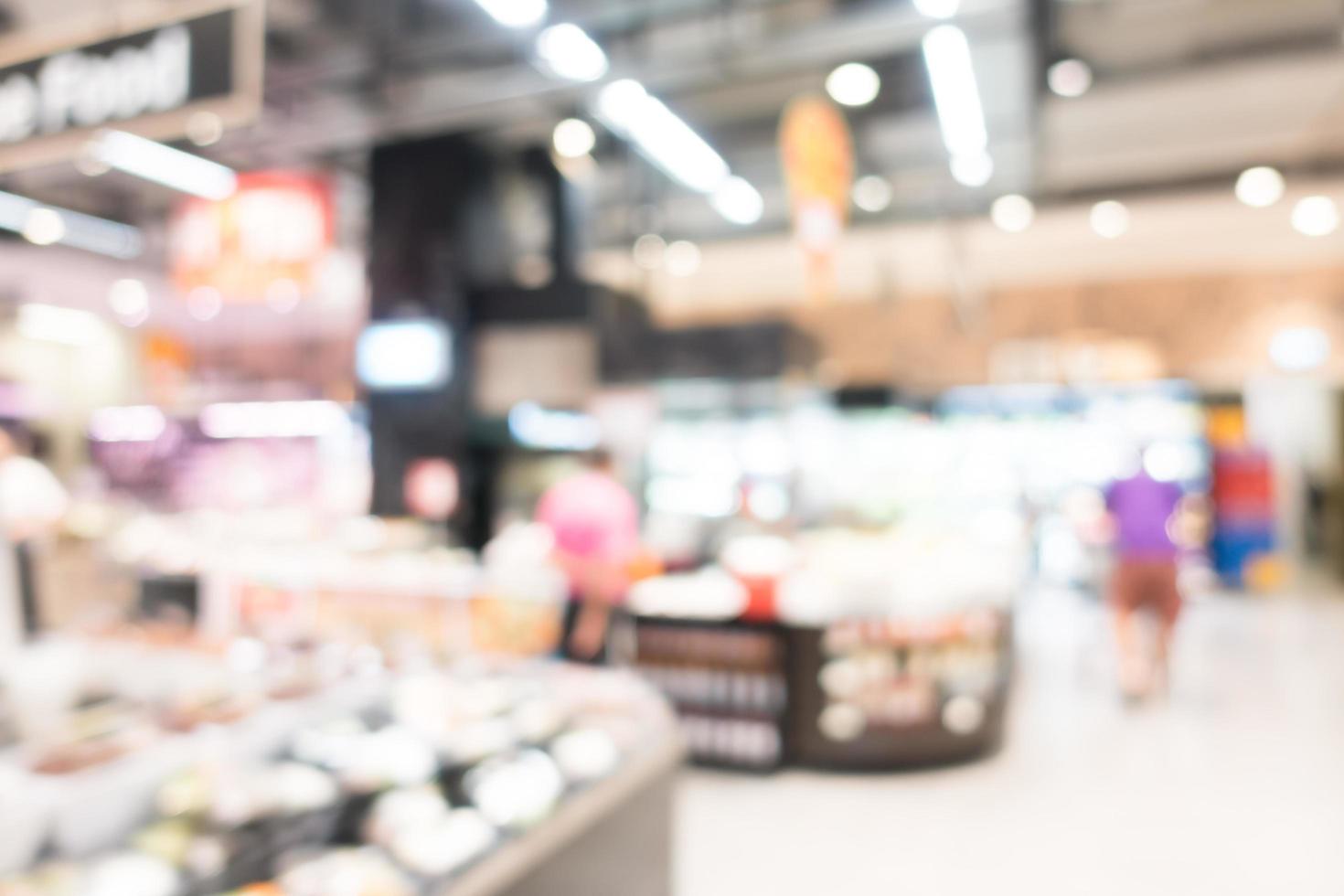 abstrakte defokussierte Supermarktinnenausstattung für Hintergrund foto