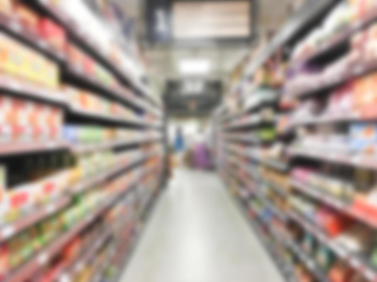 abstrakte defokussierte Supermarktinnenausstattung für Hintergrund foto