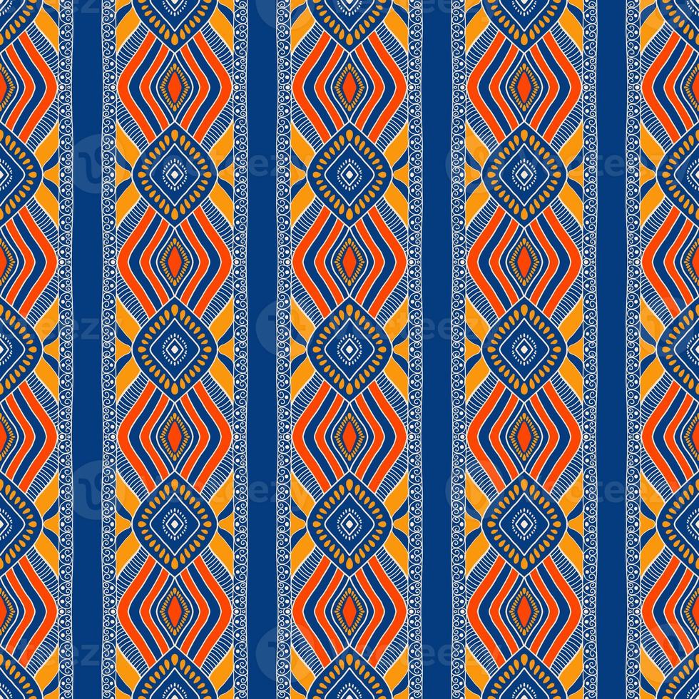 ethnisch Ikat Muster geometrisch einheimisch Stammes- Boho Motiv aztekisch Textil- Stoff Teppich Mandalas afrikanisch amerikanisch Indien Blume foto