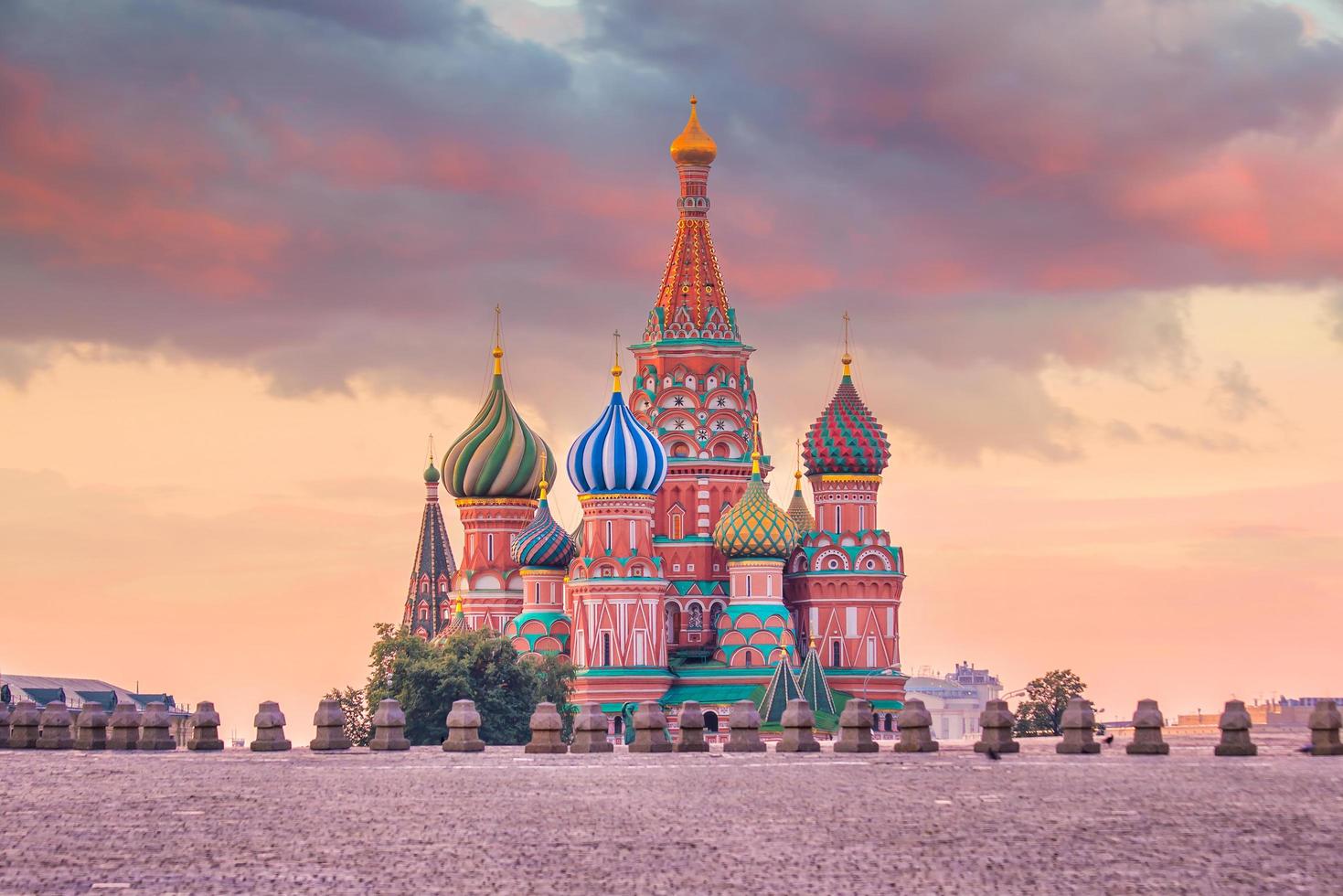 Basilikum Kathedrale am roten Platz in Moskau foto