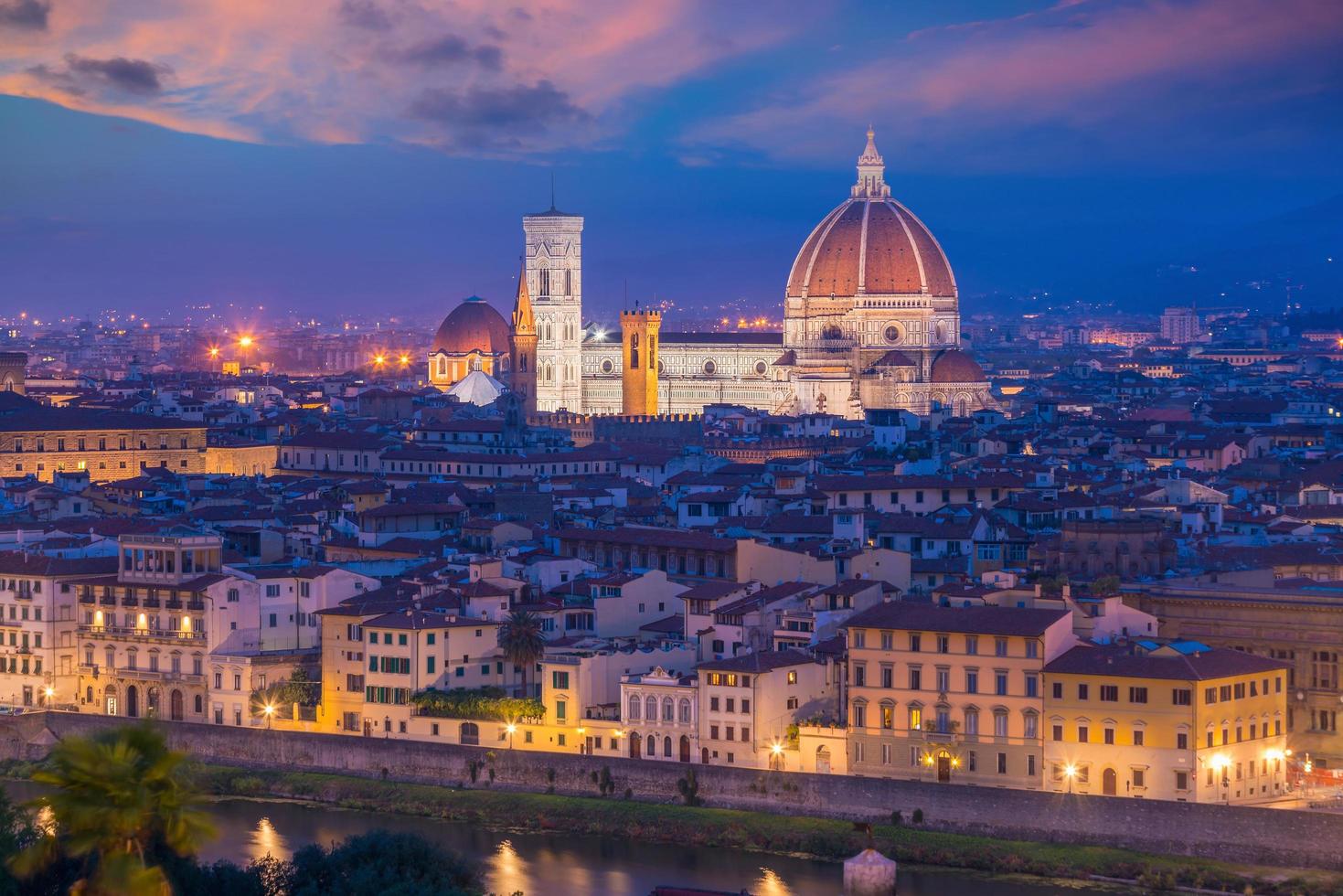 Blick auf die Skyline von Florenz von oben foto