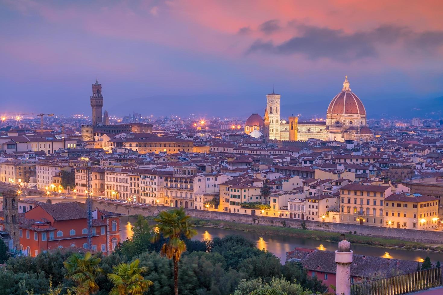 Blick auf die Skyline von Florenz von oben foto