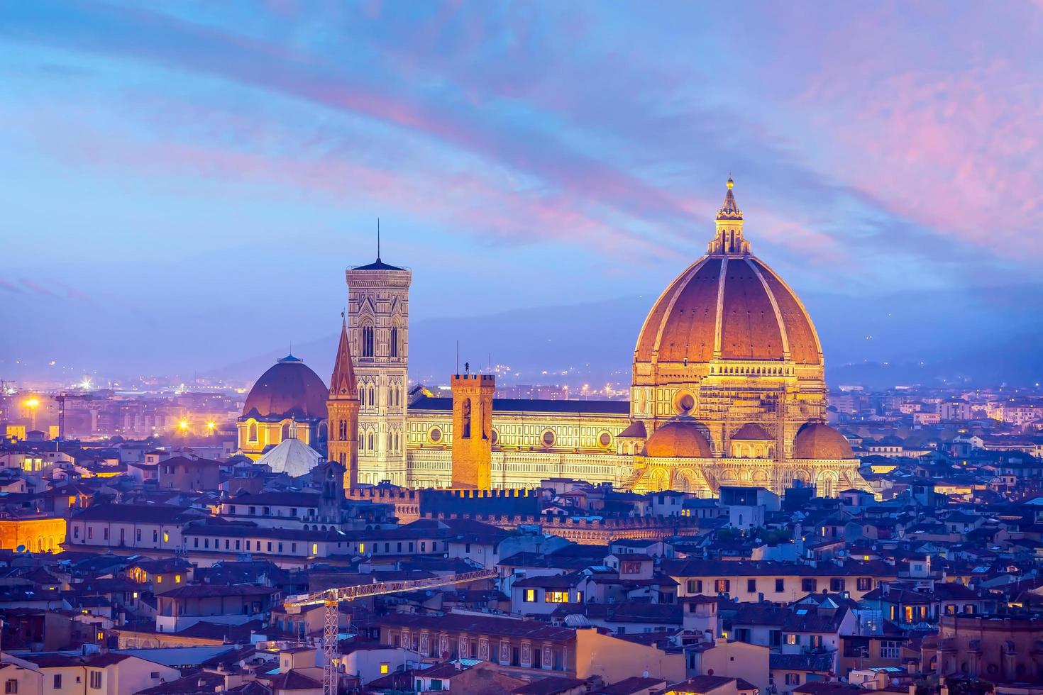 Dom und Florenz Stadt Innenstadt Skyline Stadtbild von Italien foto