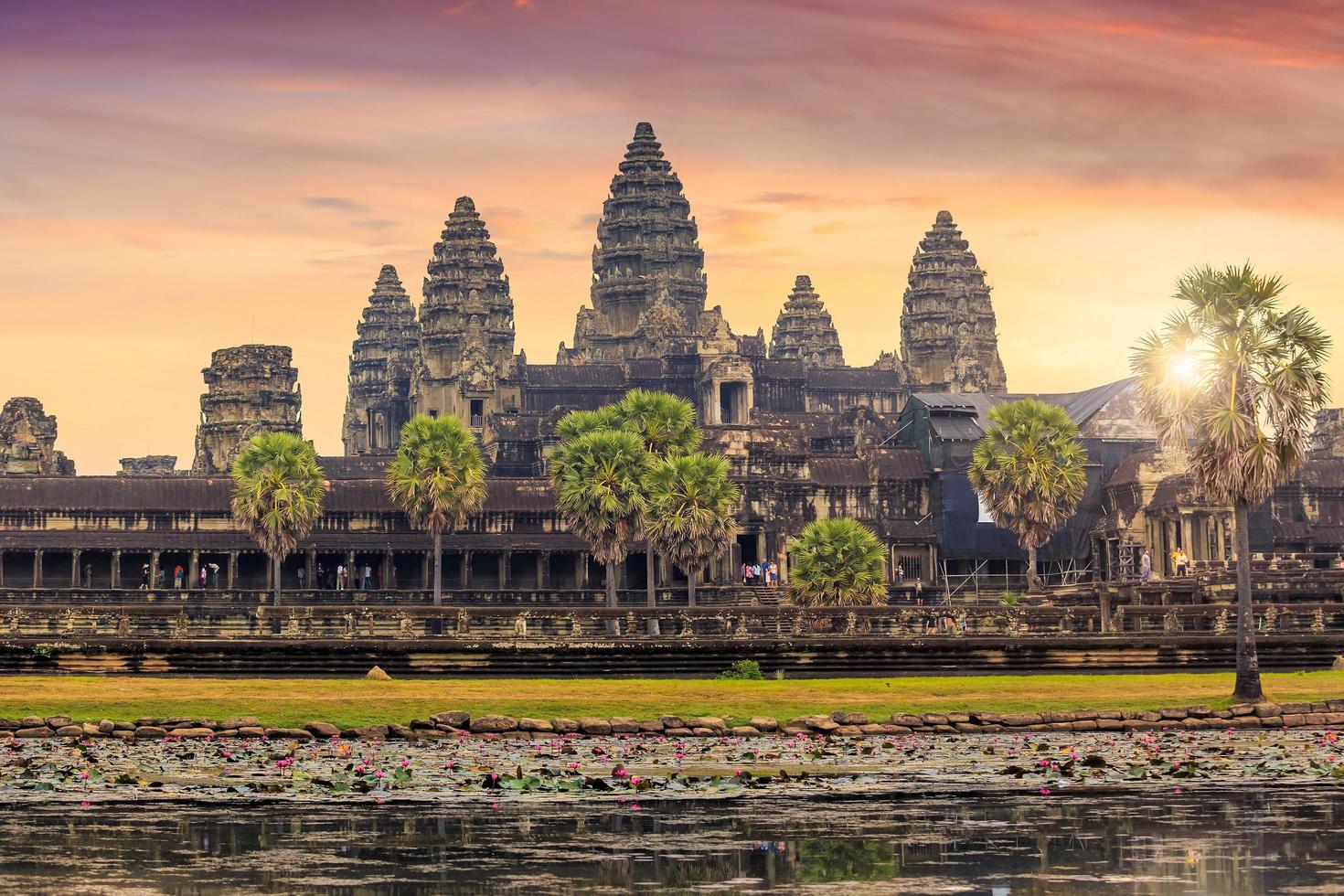 Sonnenaufgang bei Ankor Wat, Siem Reap, Kambodscha foto