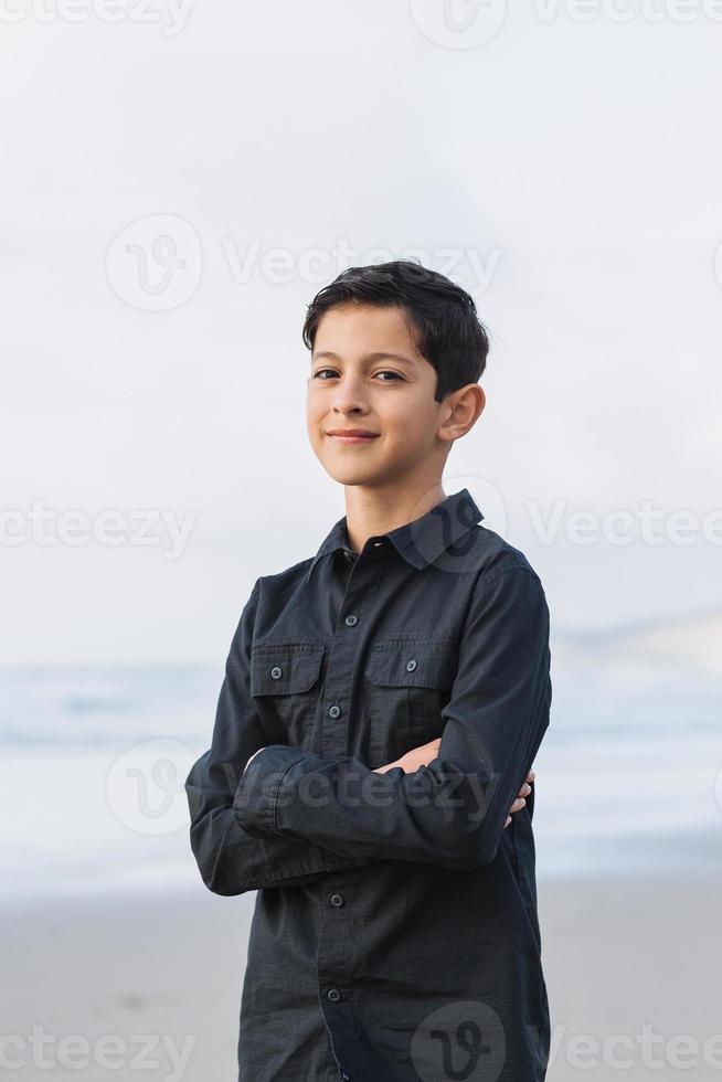 Geschwister auf das Strand foto