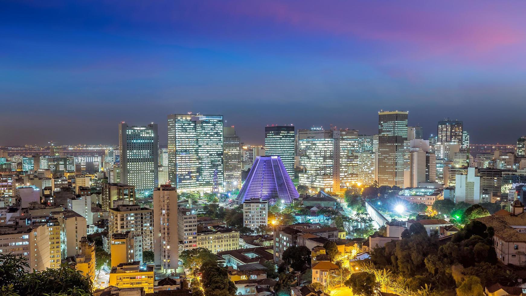 Panoramablick auf Rio de Janeiro Innenstadt foto