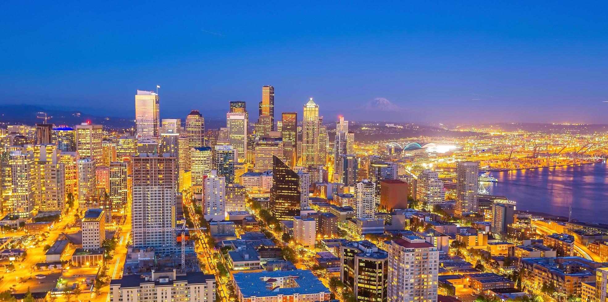 Seattle City Downtown Skyline Stadtbild in Washington State, USA foto