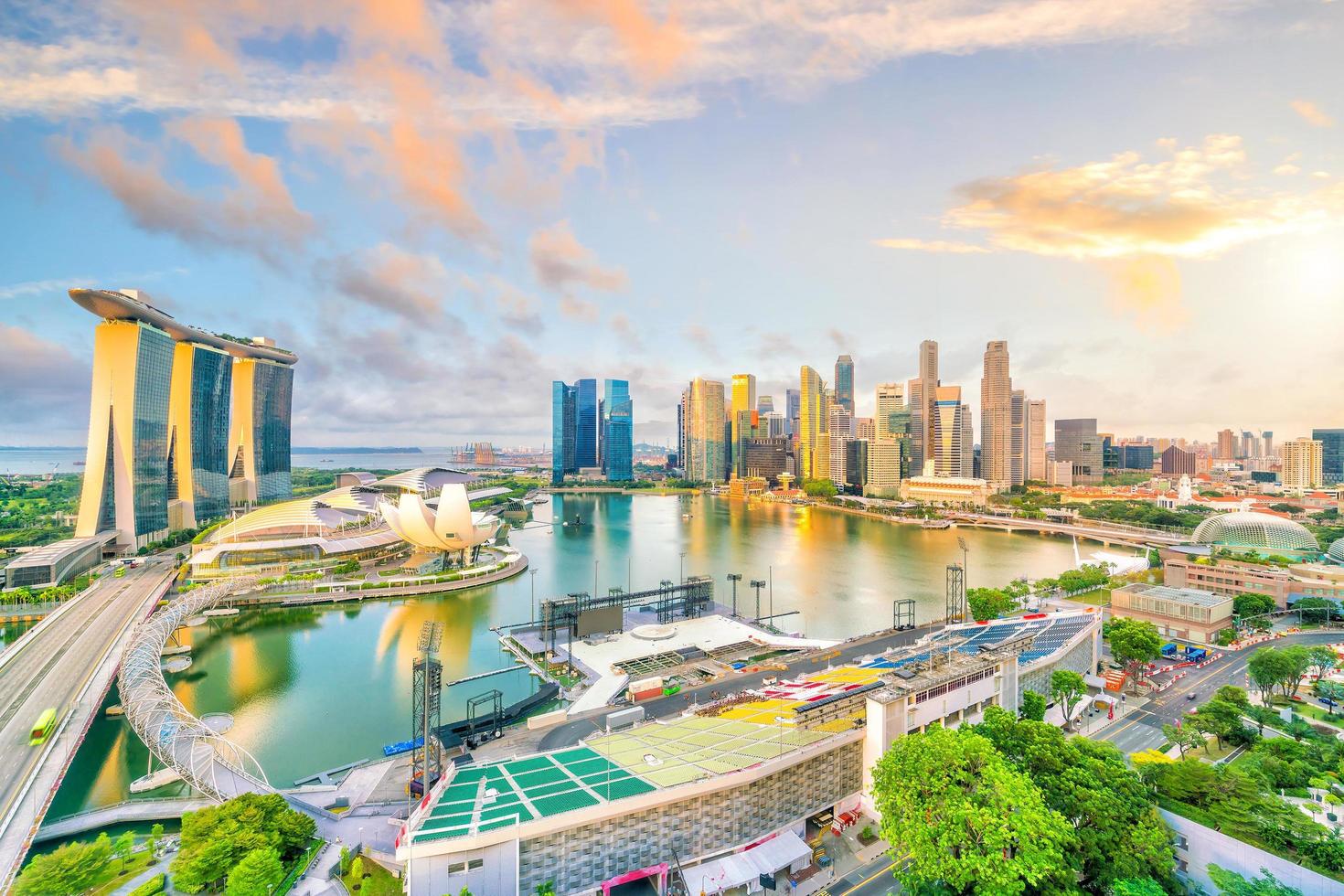 Singapur Innenstadt Skyline Bay Bereich foto