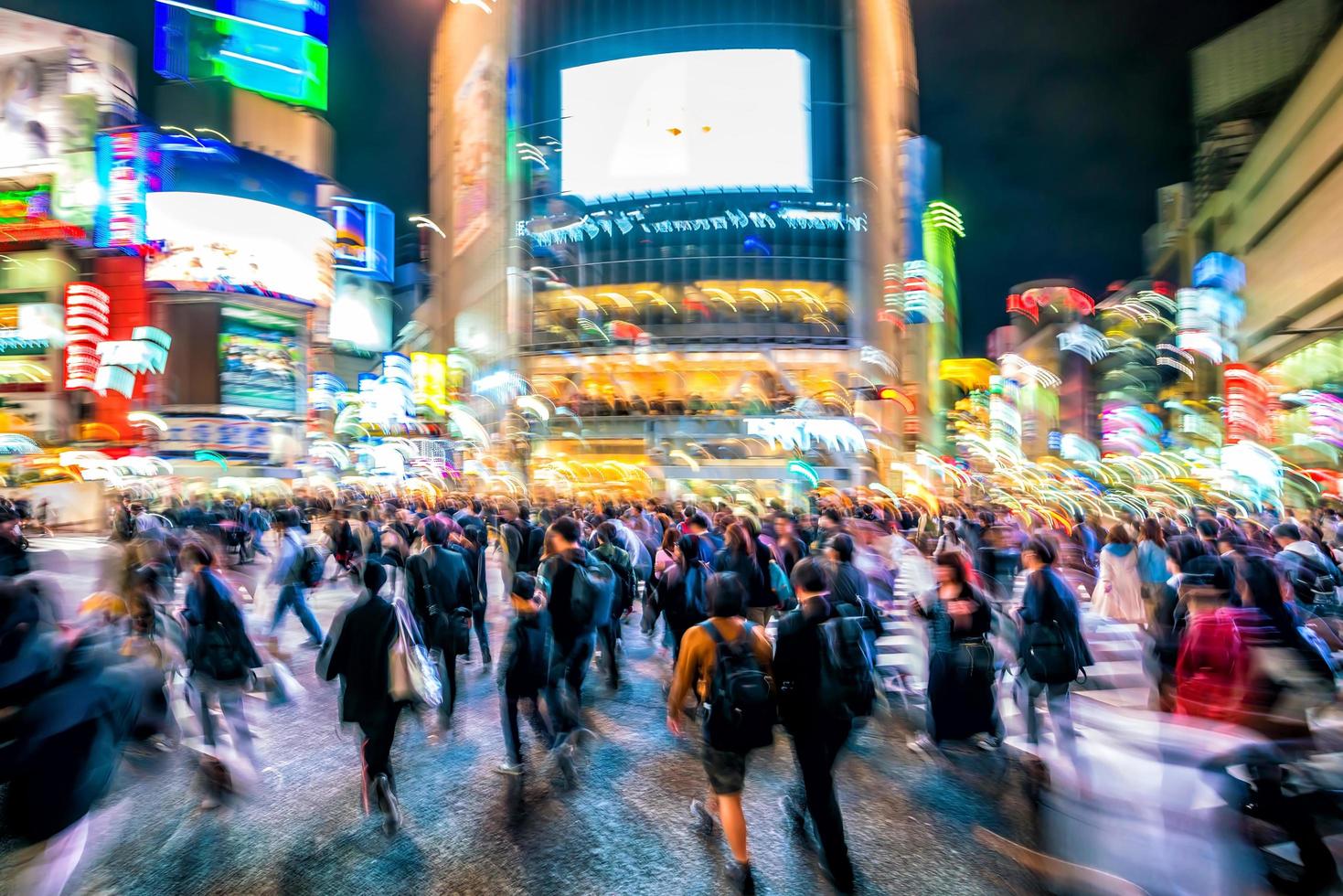 Fußgänger Zebrastreifen bei Shibuya Tokio foto