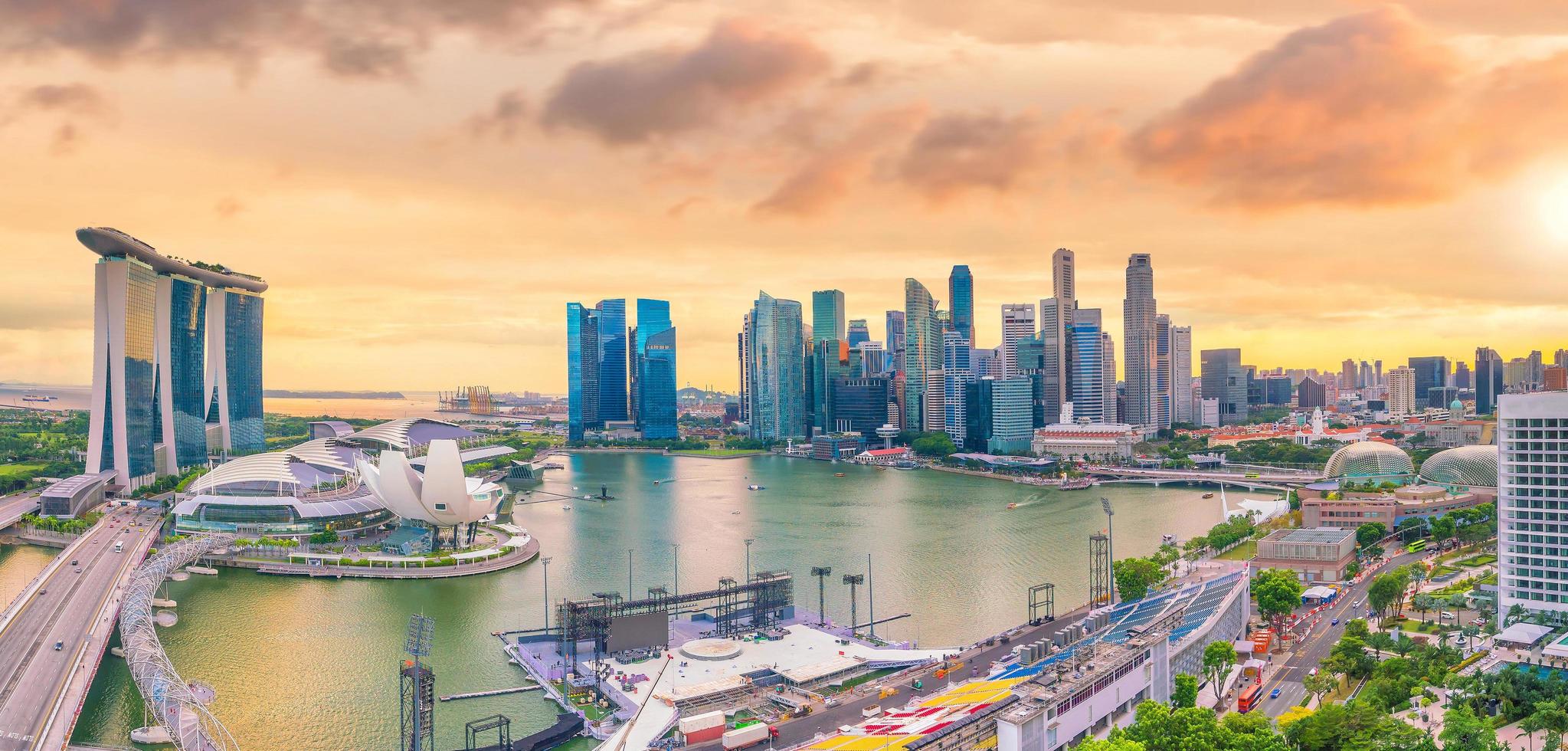 Skyline der Innenstadt von Singapur foto