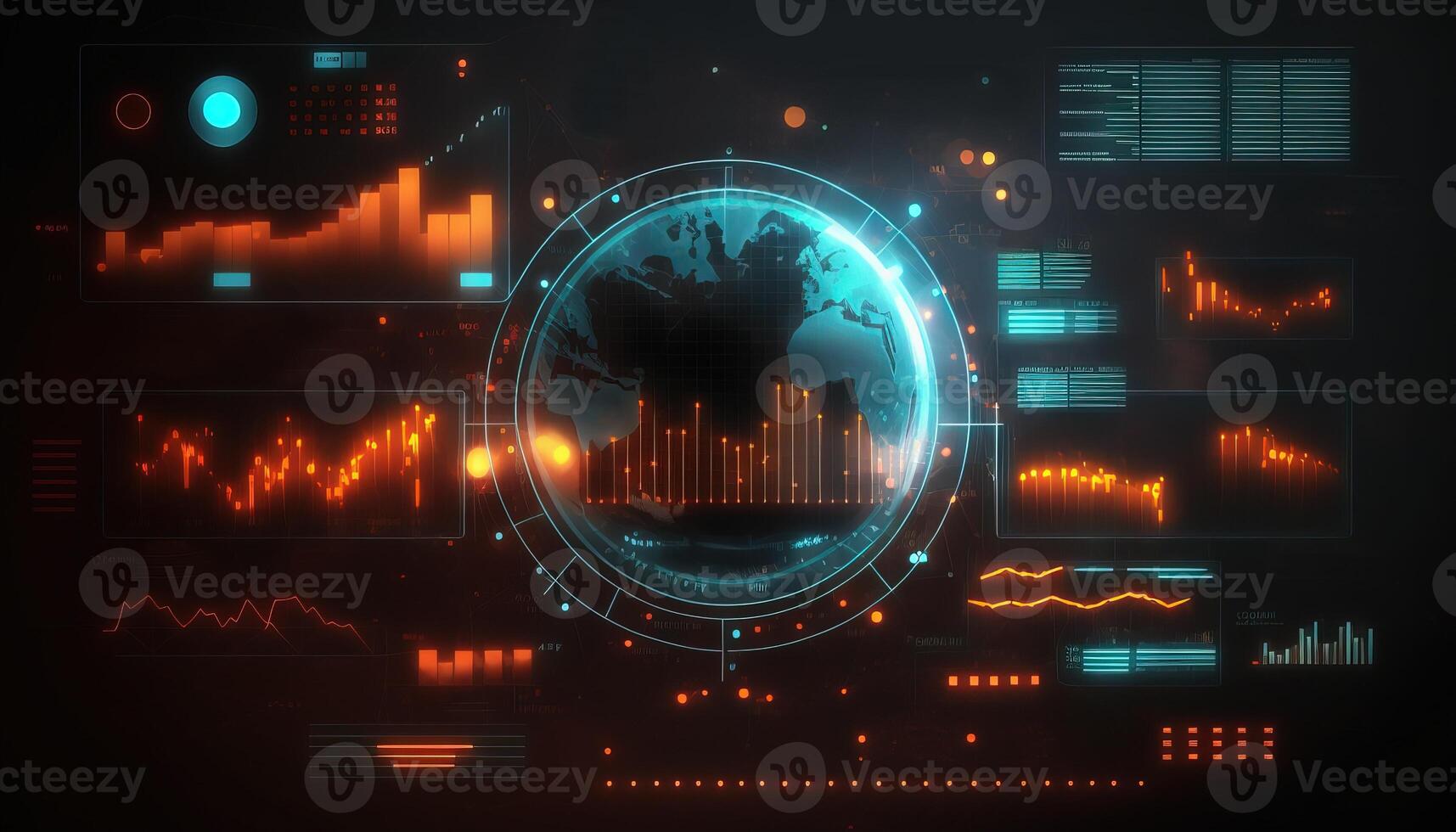 generativ ai, Lager Markt Diagramm Linien, finanziell Graph auf Technologie abstrakt Hintergrund vertreten finanziell Krise, finanziell Kernschmelze. Technologie Konzept, Handel Markt Konzept. foto