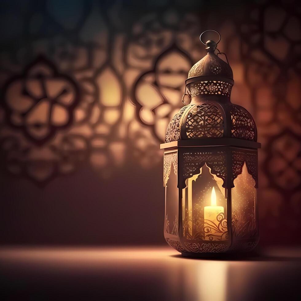 Ramadan islamisch später. ai generiert foto
