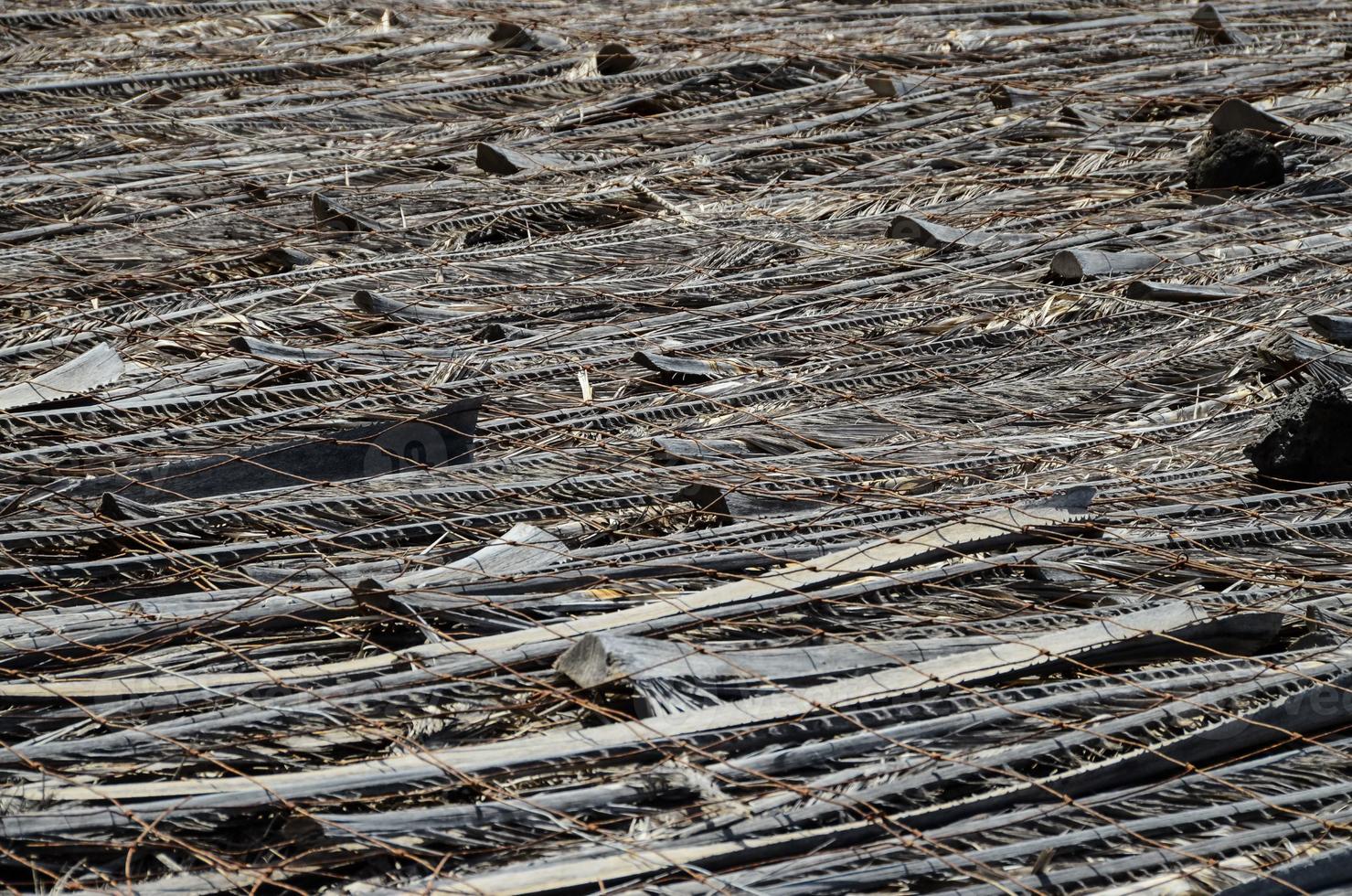 mit Stroh gedeckt Gras Muster foto