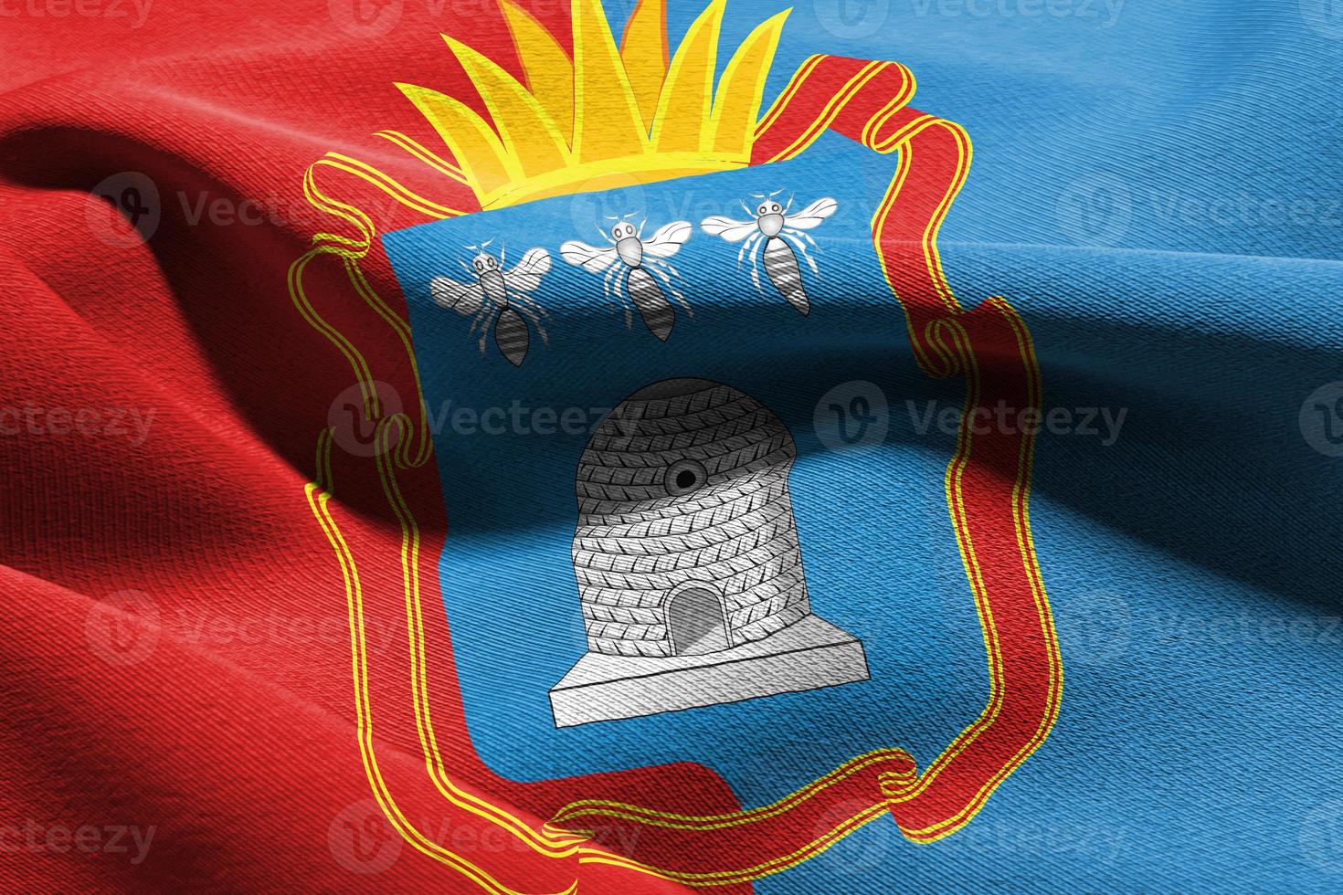 3d Illustration Flagge von tambov Oblast ist ein Region von Russland. wav foto