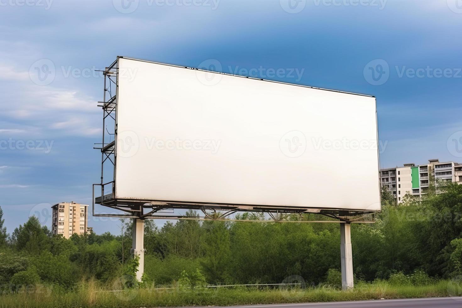 Billboard-Rohling für Außenwerbeplakat foto