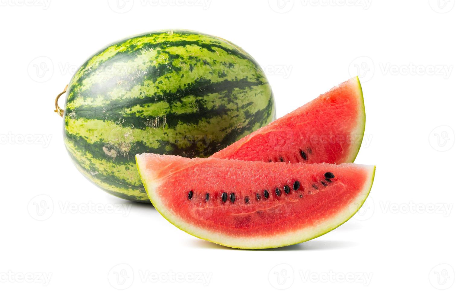 geschnitten rot Wassermelone isoliert foto