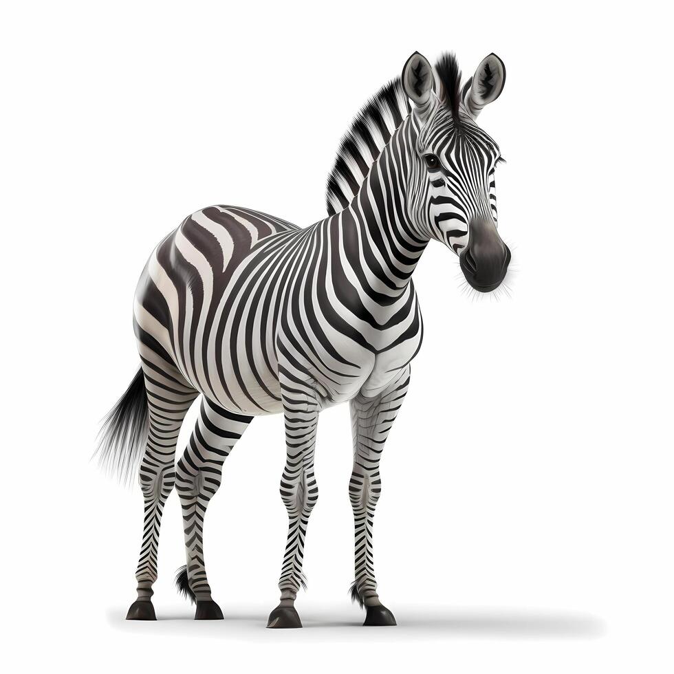 Zebra schwarz und Weiß ai generiert foto