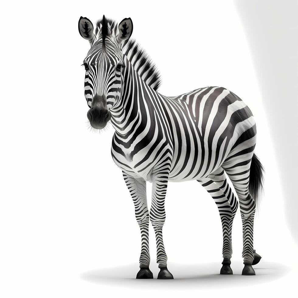 Zebra schwarz und Weiß ai generiert foto