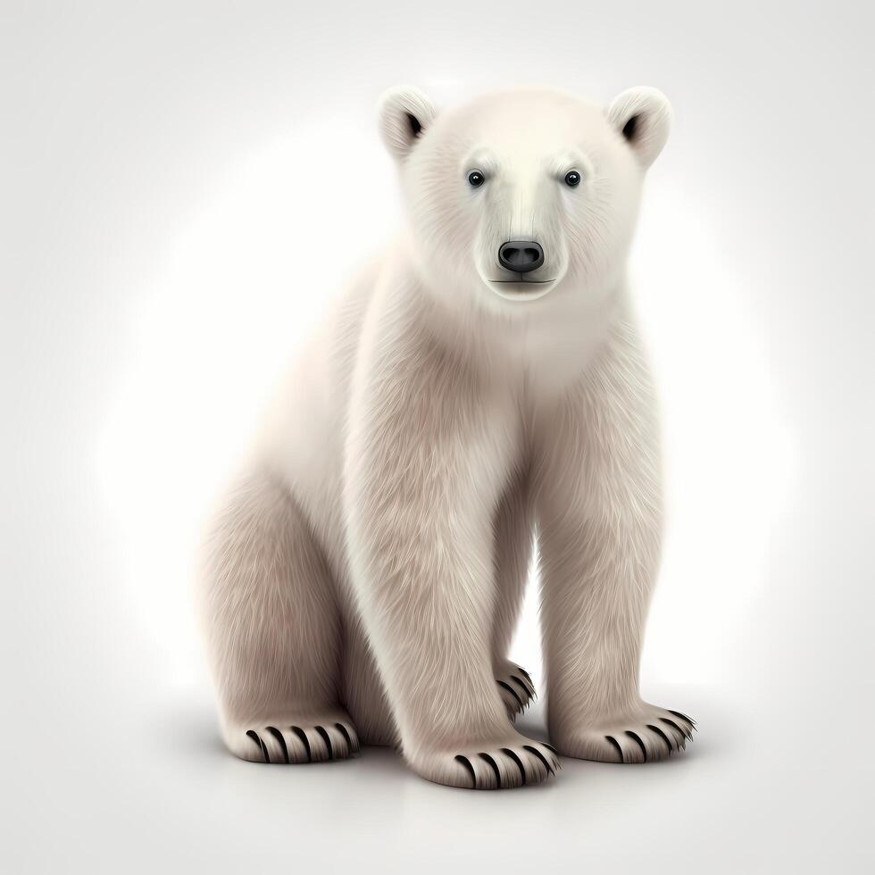 Polar- Bär Illustration ai generiert foto