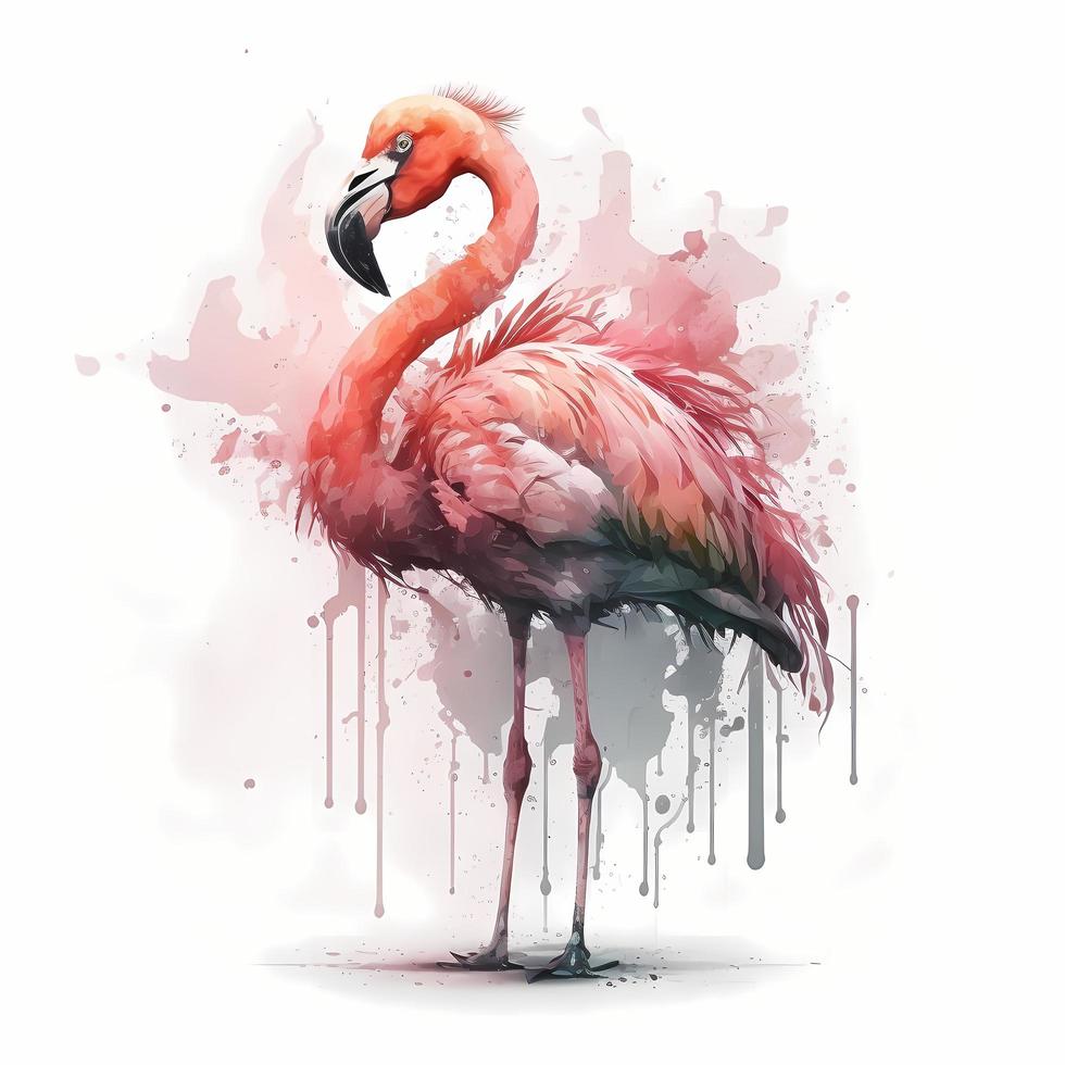 Flamingo Illustration ai generiert foto