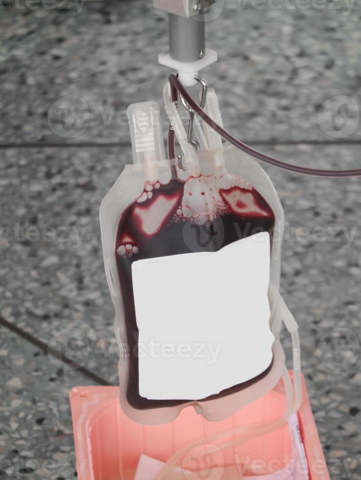 Blut Tasche und Kopieren Raum hinzufügen Text foto