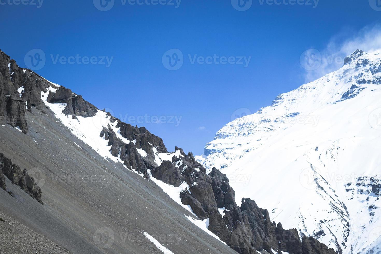 Weiß Himalaya und Erdrutsch Bereich foto